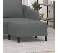 vidaXL Reposapiés de tela gris oscuro 70x55x41 cm