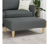 vidaXL Reposapiés de tela gris oscuro 77x55x31 cm