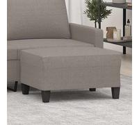 vidaXL Reposapiés otomana tapizado gris taupe 70x55x41 cm - asiento acolchado