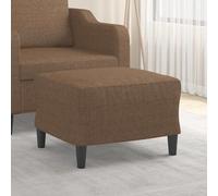 vidaXL Reposapiés de tela marrón 60x50x41 cm