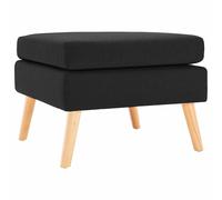 vidaXL Reposapiés de tela negro