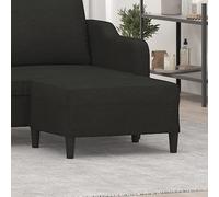 vidaXL Reposapiés de tela negro 70x55x41 cm