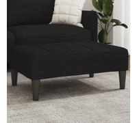 vidaXL Reposapiés de tela negro 77x55x31 cm