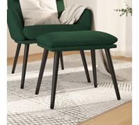 vidaXL Reposapiés de tela verde oscuro 45x29,5x35 cm