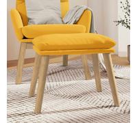 vidaXL Reposapiés de terciopelo amarillo mostaza 45x29,5x35 cm