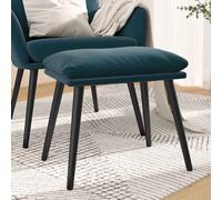 vidaXL Reposapiés de terciopelo azul 45x29,5x35 cm