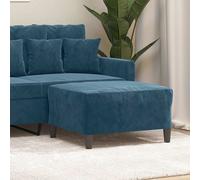 vidaXL Reposapiés Taburete Banco Asiento Otomana Zapatos Patas Sofá Salón Sala de Estar Pasillo Dormitorio Hogar de Terciopelo Azul