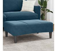 vidaXL Reposapiés de terciopelo azul 77x55x31 cm