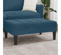 vidaXL Reposapiés de terciopelo azul 77x55x31 cm
