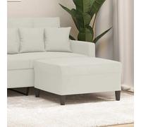 vidaXL Reposapiés de terciopelo crema 70x55x41 cm
