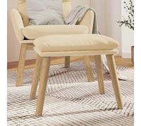 vidaXL Reposapiés de terciopelo crema blanco 45x29,5x35 cm