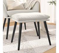 vidaXL Reposapiés de terciopelo crema blanco 45x29,5x35 cm
