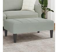 vidaXL Reposapiés de terciopelo gris claro 77x55x31 cm