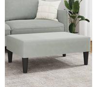 vidaXL Reposapiés de terciopelo gris claro 77x55x31 cm