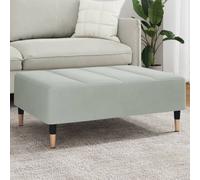 vidaXL Reposapiés de terciopelo gris claro 77x55x31 cm
