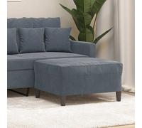 vidaXL Reposapiés otomana de terciopelo gris oscuro 70x55x41 cm