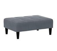 vidaXL Reposapiés otomana de terciopelo gris oscuro 77x55x31 cm
