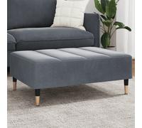 vidaXL Reposapiés de terciopelo gris oscuro 77x55x31 cm