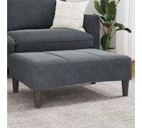 vidaXL Reposapiés de terciopelo gris oscuro 77x55x31 cm