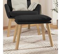 vidaXL Reposapiés de terciopelo negro 45x29,5x35 cm