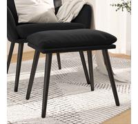 vidaXL Reposapiés de terciopelo negro 45x29,5x35 cm
