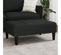 vidaXL Reposapiés de terciopelo negro 77x55x31 cm