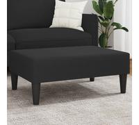 vidaXL Reposapiés Otomana Tapizada Terciopelo Negro para sala, oficina, dormitorio
