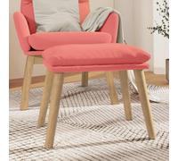 vidaXL Reposapiés de terciopelo rosa 45x29,5x35 cm