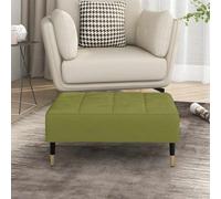 vidaXL Reposapiés de terciopelo verde claro 78x56x32 cm