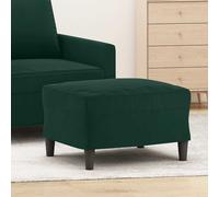 vidaXL Reposapiés de terciopelo verde oscuro 60x50x41 cm