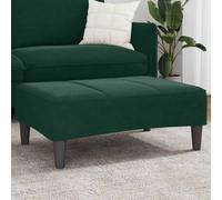 vidaXL Reposapiés de terciopelo verde oscuro 77x55x31 cm