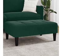 vidaXL Reposapiés de terciopelo verde oscuro 77x55x31 cm