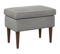 vidaXL Reposapiés Gris Claro 55 x 35 x 41 cm Terciopelo