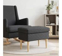 vidaXL Taburete gris oscuro, 55 x 35 x 41 cm, tejido bouclé