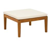 vidaXL Reposapiés Madera de Acacia Sólida Natural, Sofá Moderno para Exteriores, fácil de Limpiar, seccional Resistente, sillón Acolchado para Patio