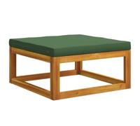 vidaXL Reposapiés Modular con Cojines 100% poliéster Acacia Sólido