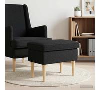 vidaXL Reposapiés Negro 55 x 35 x 41 cm Bouclé