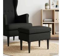 vidaXL Reposapiés Negro 55 x 35 x 41 cm Tela