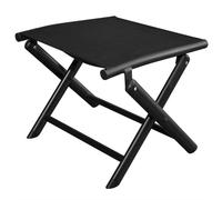 vidaXL Reposapies plegable aluminio y textileno negro