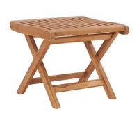 vidaXL Reposapiés plegable madera maciza de teca 46,5x49x41,5 cm