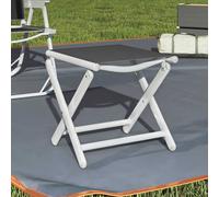 vidaXL Reposapiés plegable textilene y aluminio negro y plateado