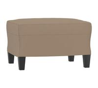 vidaXL Reposapiés Taburete Asiento Otomana Dormitorio Patas Sala de Estar Salón Zapatos Acolchado Banco Sofá de Cuero Sintético Color Capuchino
