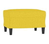 vidaXL Reposapiés otomana tapizado de tela 60x50x41 cm acolchado Amarillo claro