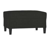 vidaXL Reposapiés otomana tapizado de tela acolchado 70x55x41 cm negro