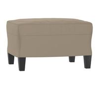 vidaXL Reposapiés Taburete Asiento Otomana Dormitorio Patas Sala de Estar Salón Zapatos Tapizado Banco Sofá Tela de Microfibra Gris Taupe