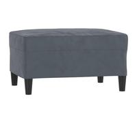 vidaXL Reposapiés otomana de terciopelo gris oscuro 70x55x41 cm