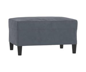 vidaXL Reposapiés Taburete Banco Asiento Otomana Zapatos Patas Sofá Salón Sala de Estar Pasillo Dormitorio de Terciopelo Gris Oscuro