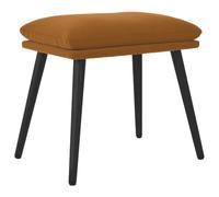 vidaXL Reposapiés, Taburete de Sofá, Otomana con Patas de Metal, Asiento para Salón Dormitorio, Estilo Moderno, Terciopelo Marrón 45x29,5x35 cm