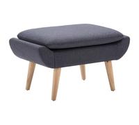 vidaXL Reposapiés tapizado de tela 73x43x42 cm gris oscuro