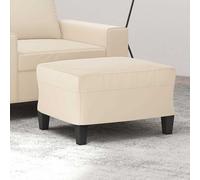 vidaXL Reposapiés tela de microfibra beige 60x50x41 cm